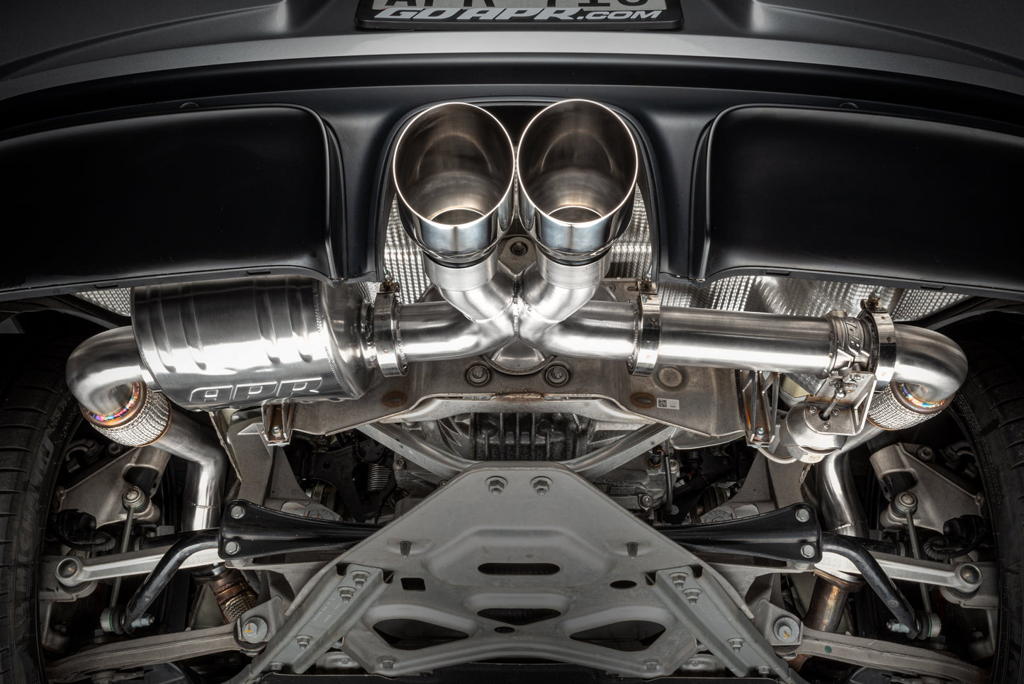 APR Catback Exhaust System Left Muffler - 718 (982) 2.0T/2.5T