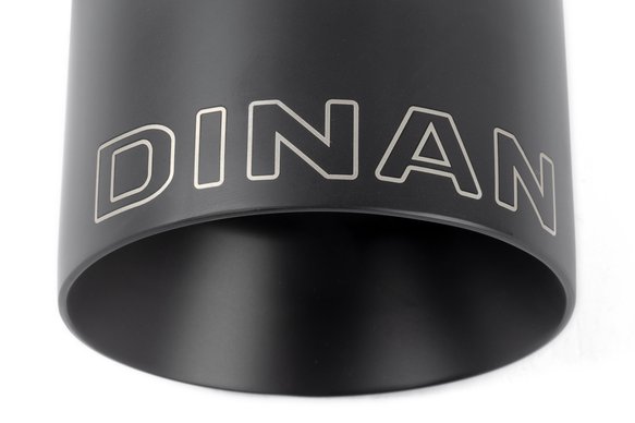 Dinan Double-Walled 4.5" Clamp-On Exhaust Tip (Black Ceramic) Black - 4.5" Outlet, 3" Inlet