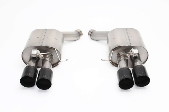 Dinan Free Flow Axle-Back Exhaust - 2012-2016 BMW M5 Stainless Steel - Black Tips - F10