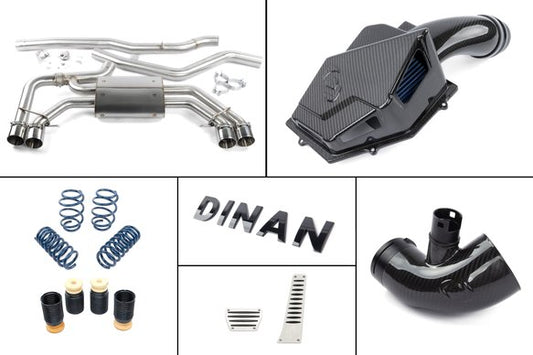 Dinan G0x X3/X4 M40i (LCI) Experience Package (E) Carbon Intake / Black Exhaust / Turbo Inlet / Springs & Bumpstops / ZF8 Pedal Pads