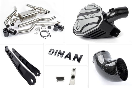 Dinan G2x M340i/M440i Experience Package (E) Carbon Intake / Black Exhaust / Turbo Inlet / Strut Braces / ZF8 Pedal Pads