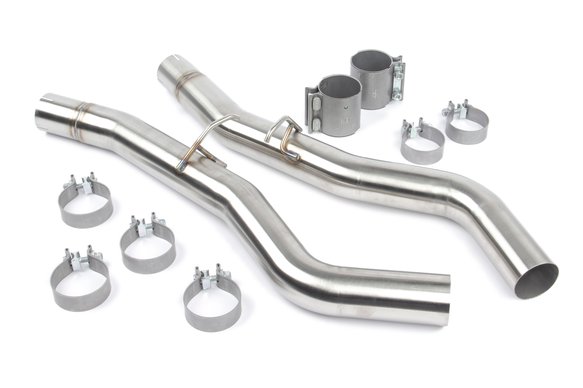 Dinan Free Flow Axle-Back Exhaust - 2020-2025 BMW X3M/X4M Stainless Steel - Black Tips - F97/F98