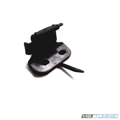 8E0-853-587 Genuine VW/Audi left B-pillar trim retaining bracket, mounting-hole reference, repeated original archive photo 4