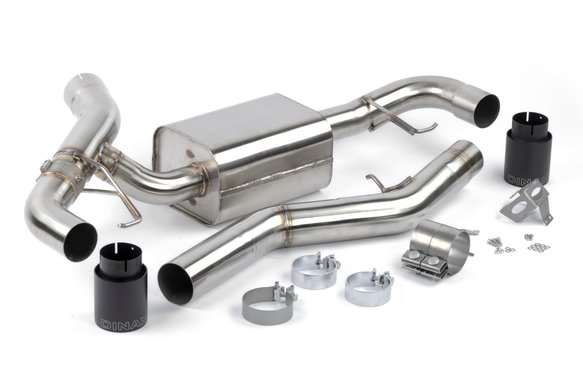 Dinan Valved Axle-Back Exhaust - 2019-2024 BMW 330i/430i Stainless Steel - Black Tips - G20/G22