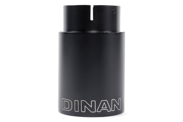 Dinan Double-Walled 4" Clamp-On Exhaust Tip (Black Ceramic) Black - 4" Outlet, 3.25" Inlet