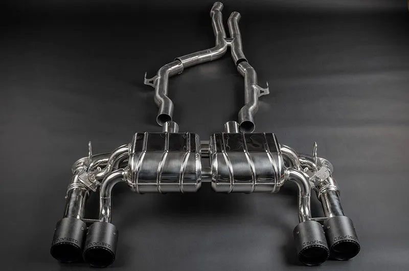 BMW M2 Competition/CS (F87) - Valved Exhaust, MidSilencer/OPF Spare + Wicrom Tips (OE Actuators)