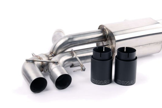 Dinan Free Flow Axle-Back Exhaust - 2018-2023 BMW M5 Stainless Steel - Black Tips - F90