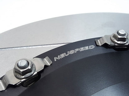 2-Piece Floating Brake Rotors | Rear Upgrade 350mm Slotted • MQB Golf R Mk7, TT RS 8S/S3/RS 3 8V