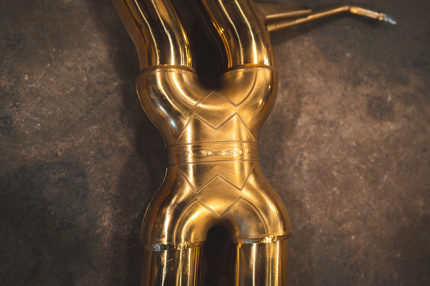 Gold Finished X Pipe