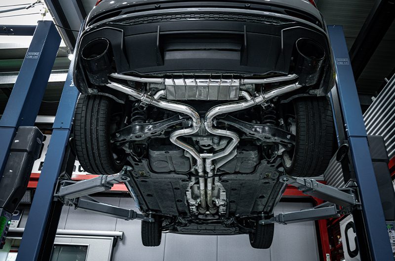 Audi RSQ3 - ECE Valved Exhaust + MidPipes for OEM Tips (OE Actuators)