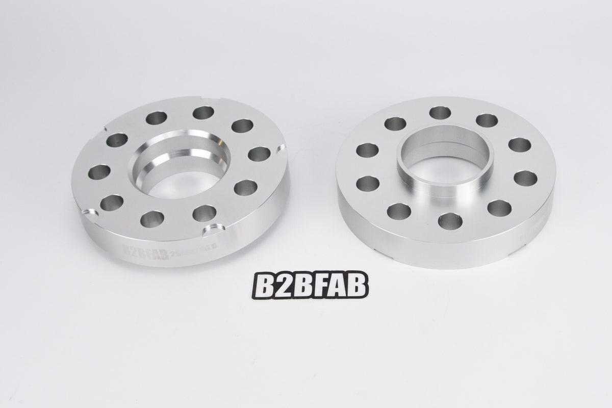B2BFAB 25mm wheel Spacer Pair, 5x112 for 66.6 Center Bore