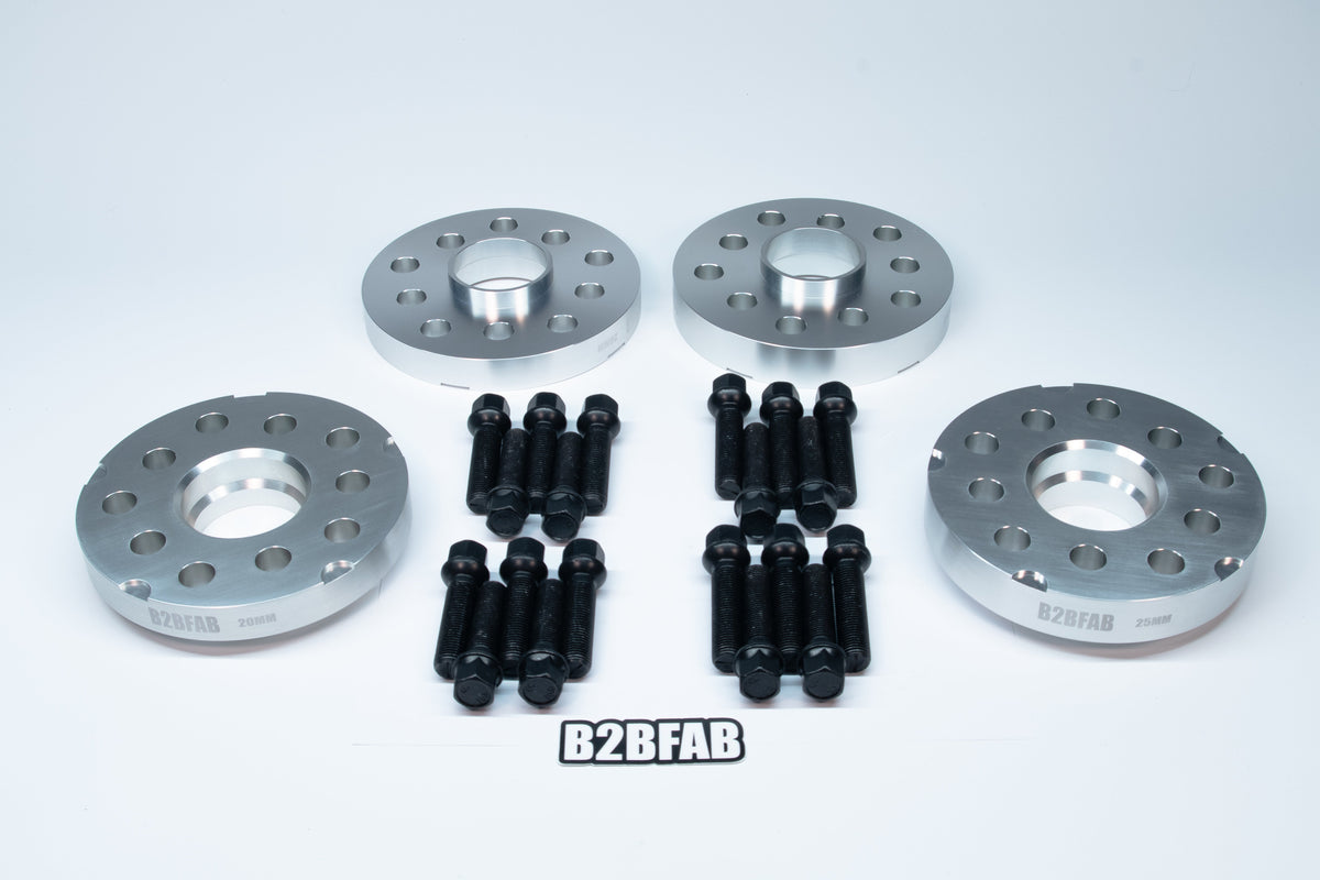 B2BFAB 5x100 | 5x112 Flush Plus Wheel Spacer Kit With Hardware 20mm | 25mm