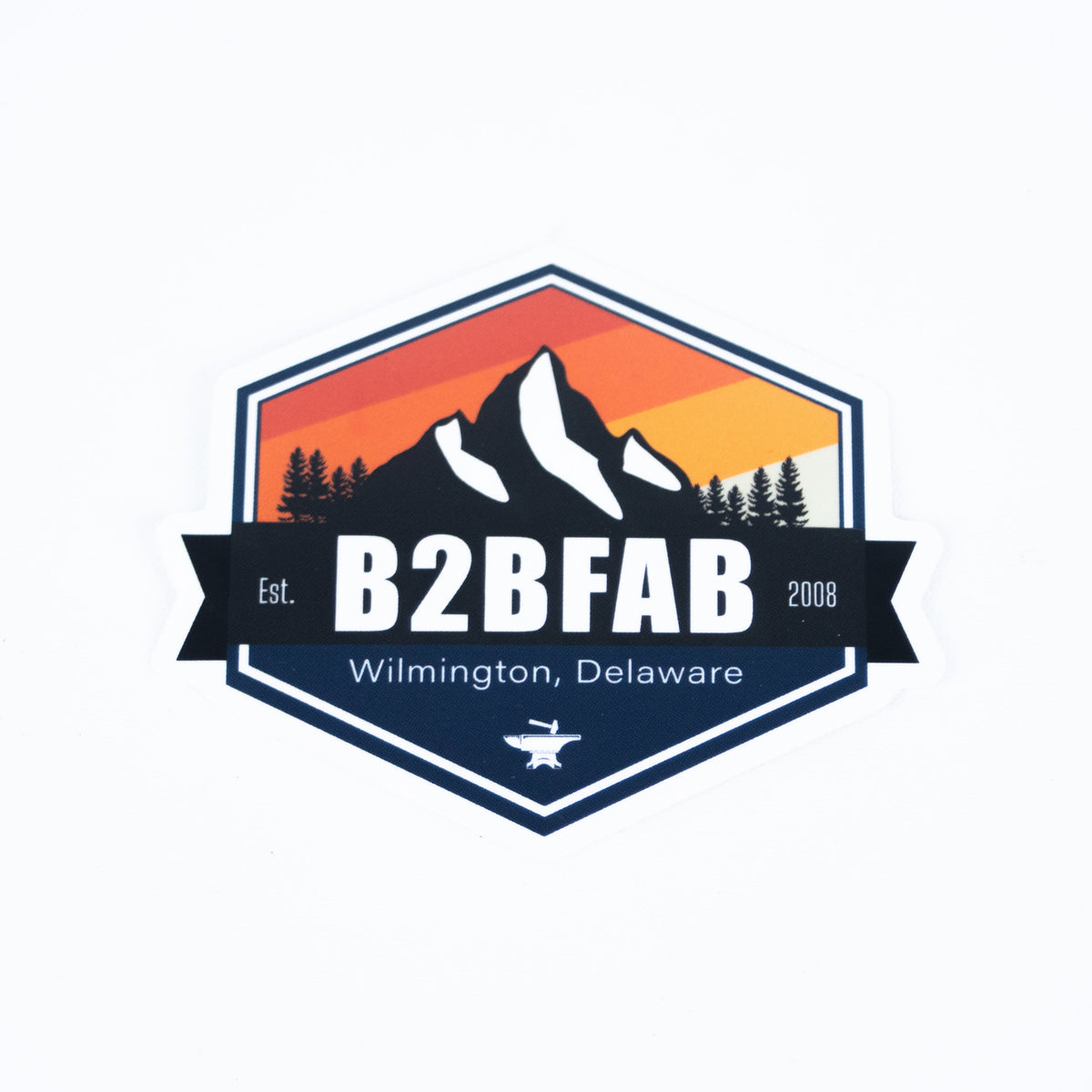 B2BFAB Mountain Anvil Sticker