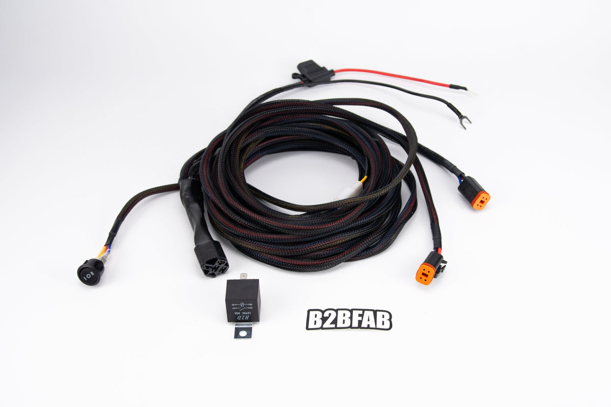 B2BFAB Heavy Duty Dual Output 4DT With Single 3-way Switch Wiring Harness