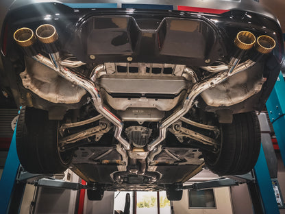 BMW M5CS (F90) - ECE Valved Exhaust + Wicrom Tips (OE Actuators)