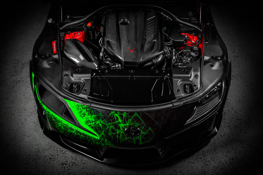 Eventuri Toyota A90 Supra Black Carbon Headlamp Race Duct