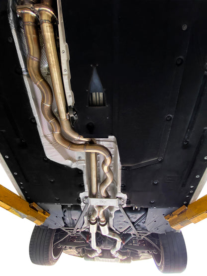 F8X BMW M3 & M4 Equal Length Mid Pipe (US Patent 11248511, UK and EU patent 3882441) includes Active F-brace and $90 fixed price shipping in lower 48 states