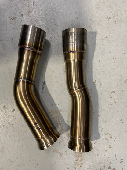F8X BMW M3 & M4 Equal Length Mid Pipe (US Patent 11248511, UK and EU patent 3882441) includes Active F-brace and $90 fixed price shipping in lower 48 states