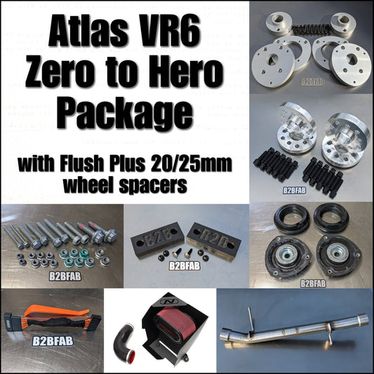 B2BFAB Zero-to-Hero Package with Flush Plus 20/25mm wheel spacers for Atlas VR6