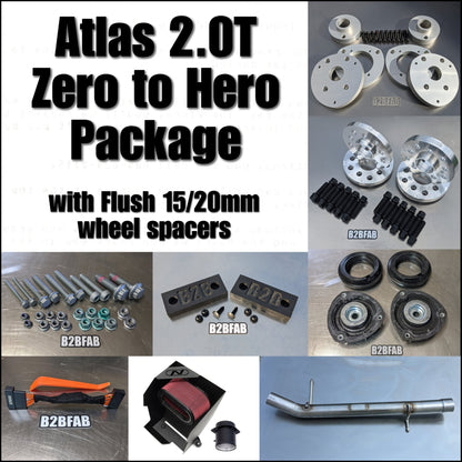 Atlas 2.0T, Zero to Hero Package, with Flush 15/20mm wheel spacers