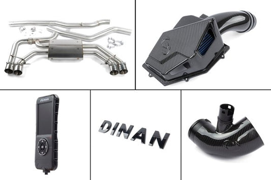 Dinan G0x X3/X4 M40i Foundation Package (F1) DINANFLASH Handheld / Carbon Intake / Black Exhaust / Turbo Inlet