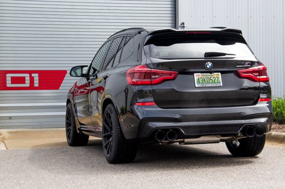 Dinan Free Flow Axle-Back Exhaust - 2020-2025 BMW X3M/X4M Stainless Steel - Black Tips - F97/F98
