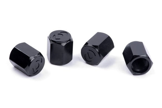 Dinan Valve Stem Caps Black / Aluminum