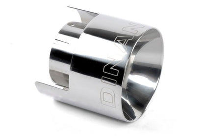 Dinan Double-Walled 4.5" Clamp-On Exhaust Tip (Polished) Polished - 4.5" Outlet, 3" Inlet