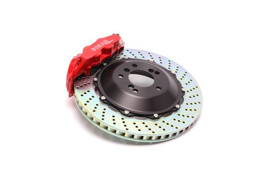 Dinan by Brembo Rear Brake Set - 2001-2006 BMW M3 Rear - Red Calipers - Drilled - E46