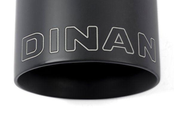 Dinan Double-Walled 4" Clamp-On Exhaust Tip (Black Ceramic) Black - 4" Outlet, 2.75" Inlet