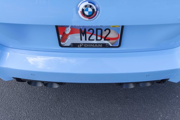 Dinan Valved Axle-Back Exhaust - 2023-2025 BMW M2 Stainless Steel - Black Tips - G87