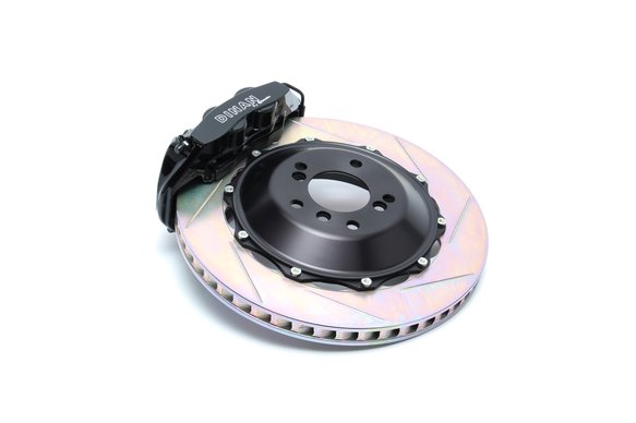 Dinan by Brembo Front Brake Set -  1997-2003 BMW 5-Series Front - Black Calipers - Slotted - E39