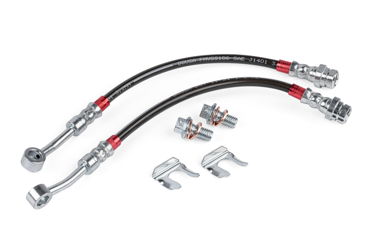 APR Braided Stainless Steel Brake Lines (Set of 2) - Rear