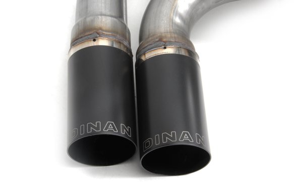 Dinan Free Flow Axle-Back Exhaust - 2016-2020 BMW 330i/430i Stainless Steel - Black Tips - F30/F31/F32/F33/F36