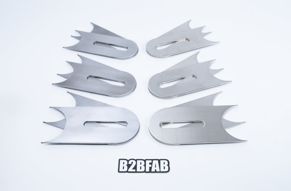 B2BFAB Weld On Dual Exhaust Spacing Tabs