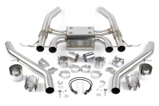 Dinan Valved Axle-Back Exhaust - 2021-2025 BMW M3/M4 Stainless Steel - Polished Tips - G80/G82/G83