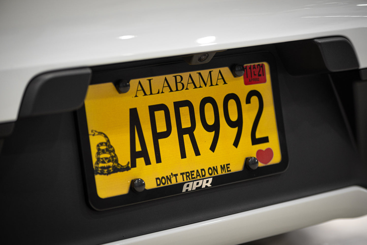 APR License Plate Frame - Slim, Black w/ Hiders
