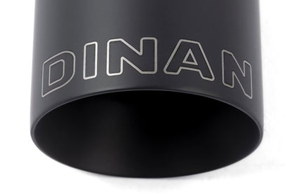Dinan Double-Walled 4" Clamp-On Exhaust Tip (Black Ceramic) Black - 4" Outlet, 2.5" Inlet