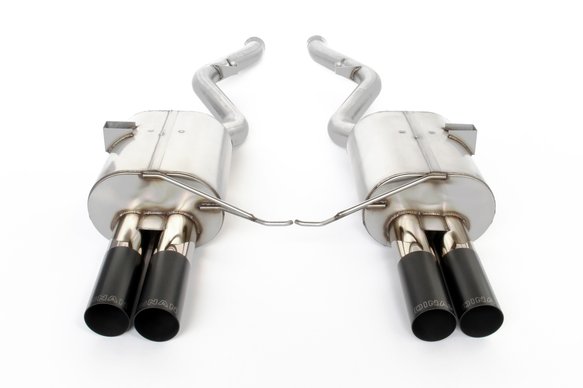 Dinan Free Flow Axle-Back Exhaust - 2008-2011 BMW M3 Stainless Steel - Black Tips - E90 - Sedan
