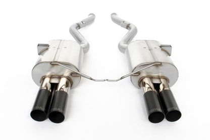 Dinan Free Flow Axle-Back Exhaust - 2008-2011 BMW M3 Stainless Steel - Black Tips - E90 - Sedan