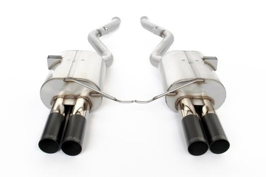 Dinan Free Flow Axle-Back Exhaust - 2008-2011 BMW M3 Stainless Steel - Black Tips - E90 - Sedan