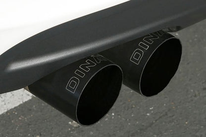 Dinan Free Flow Axle-Back Exhaust - 2008-2013 BMW 135i/135is Stainless Steel - Black Tips - E82/E88