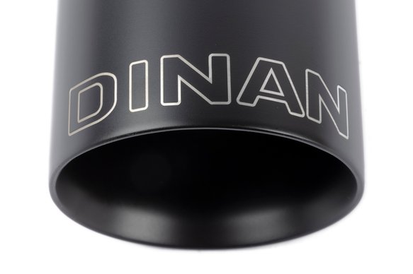 Dinan Double-Walled 4" Clamp-On Exhaust Tip (Black Ceramic) Black - 4" Outlet, 3.25" Inlet