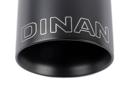 Dinan Double-Walled 4" Clamp-On Exhaust Tip (Black Ceramic) Black - 4" Outlet, 3.25" Inlet