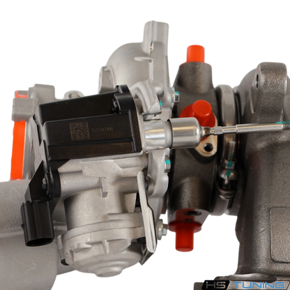 BMTS 40009785 electronic wastegate actuator mounted on the turbocharger