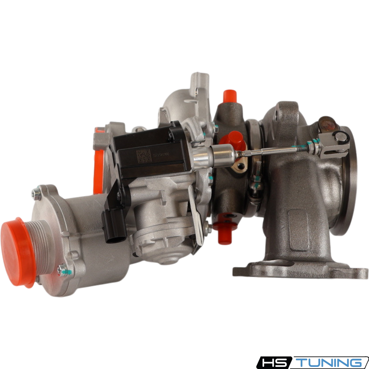 BMTS 40009785 IS38 turbocharger assembly with electronic actuator and protective caps