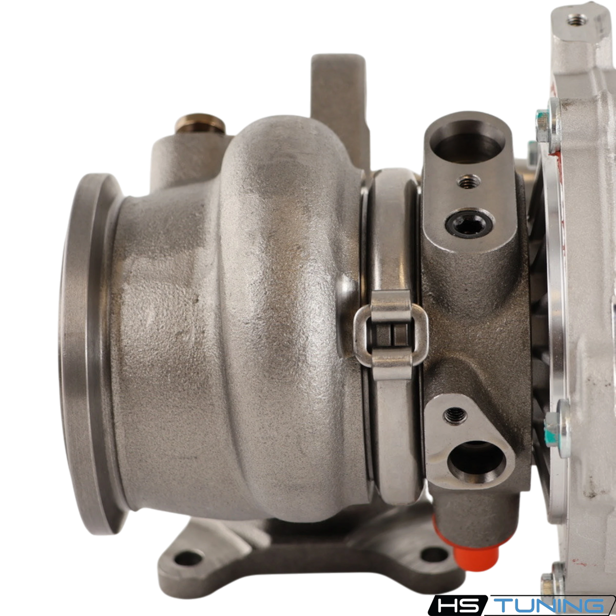 BMTS 40009785 turbocharger housing side view with mounting ports