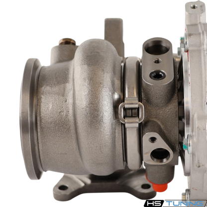 BMTS 40009785 turbocharger housing side view with mounting ports