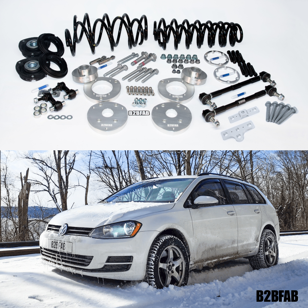 B2BFAB VW Golf Sportwagen 4 Motion Mk7 2017 to 2019 Complete Lift Kit Package