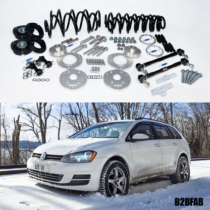 B2BFAB VW Golf Sportwagen 4 Motion Mk7 2017 to 2019 Complete Lift Kit Package